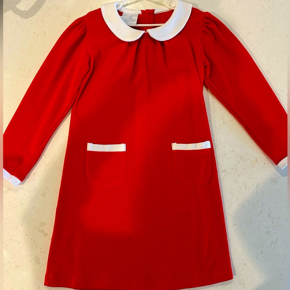 Little English Red Knit Holiday Dress Girls Size 6